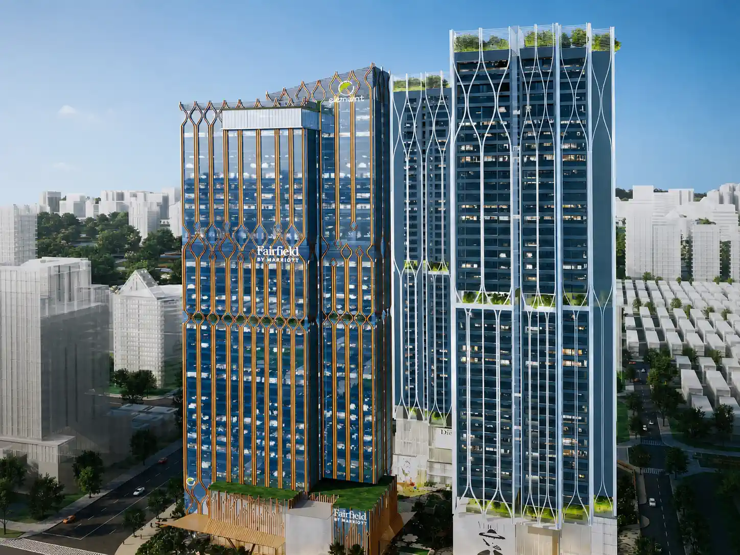 Phối cảnh mặt đứng Northern Star Nam Trung Yên