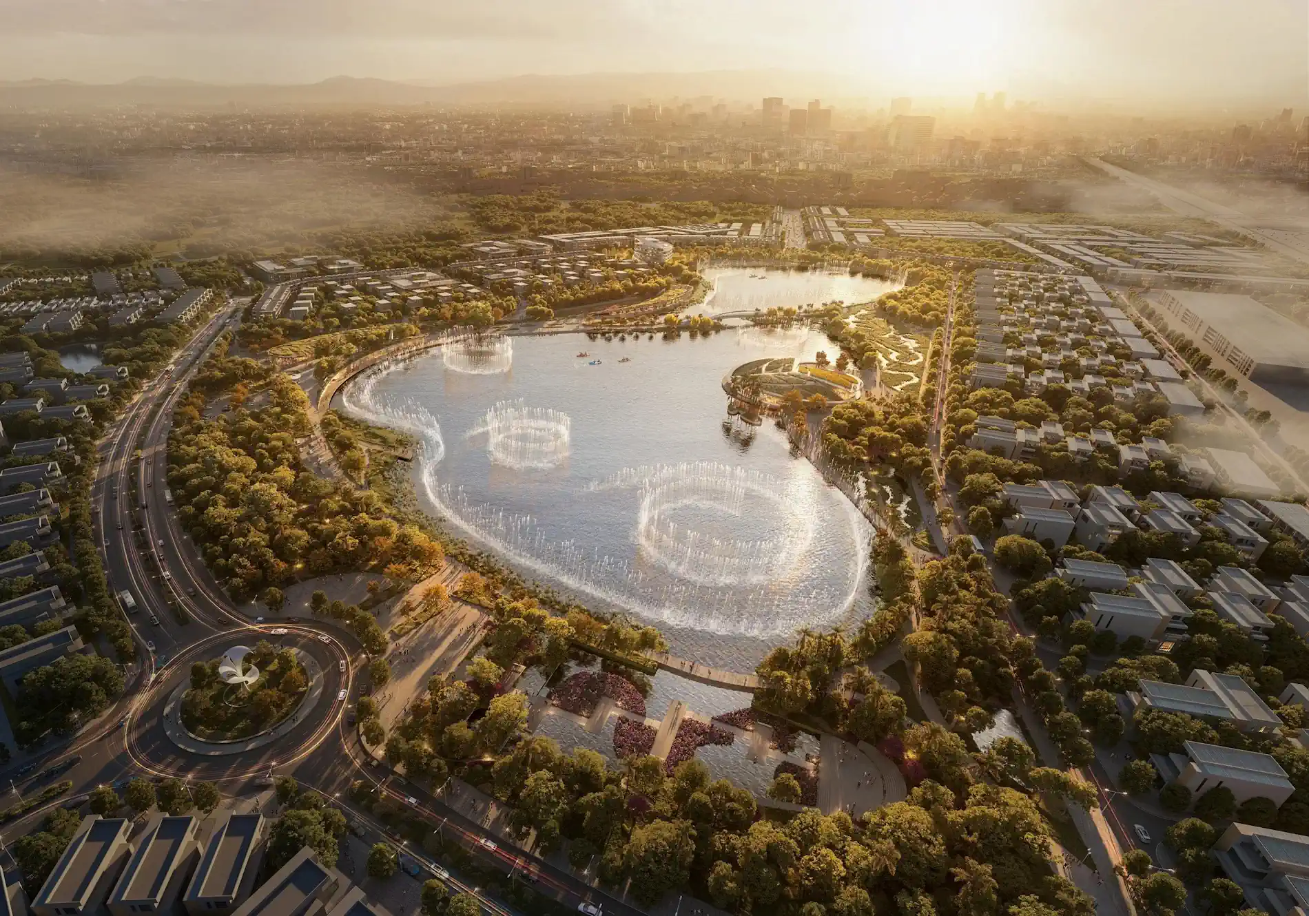 Phối cảnh East Lake City hoàng hôn