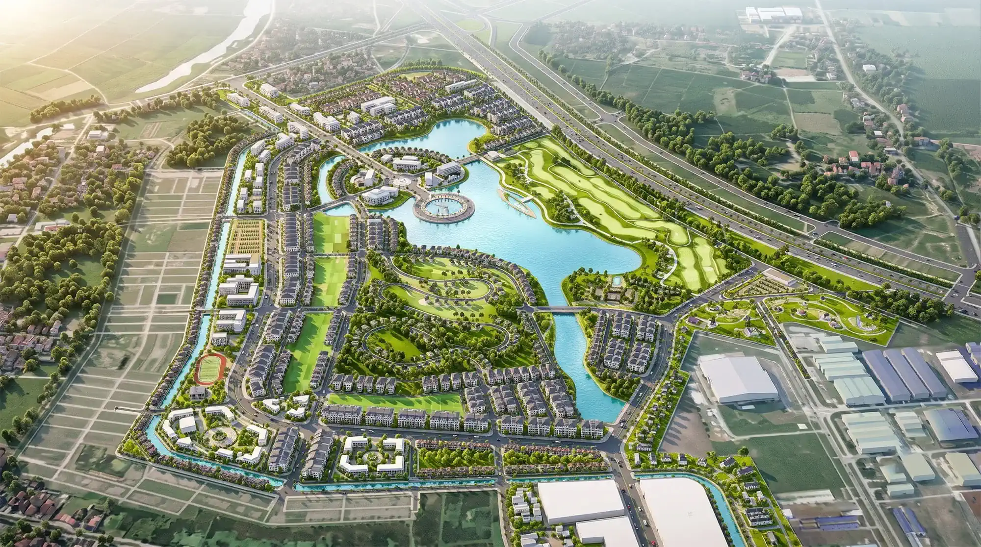 Phối cảnh tổng thể East Lake City nhìn từ trên cao