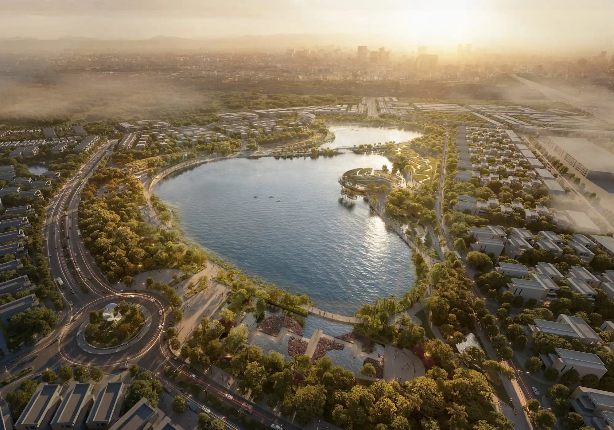 Toàn cảnh hồ trung tâm East Lake City